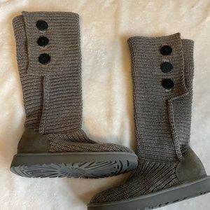 UGG UGG® Classic Cardy Button Detailed Knit Boots